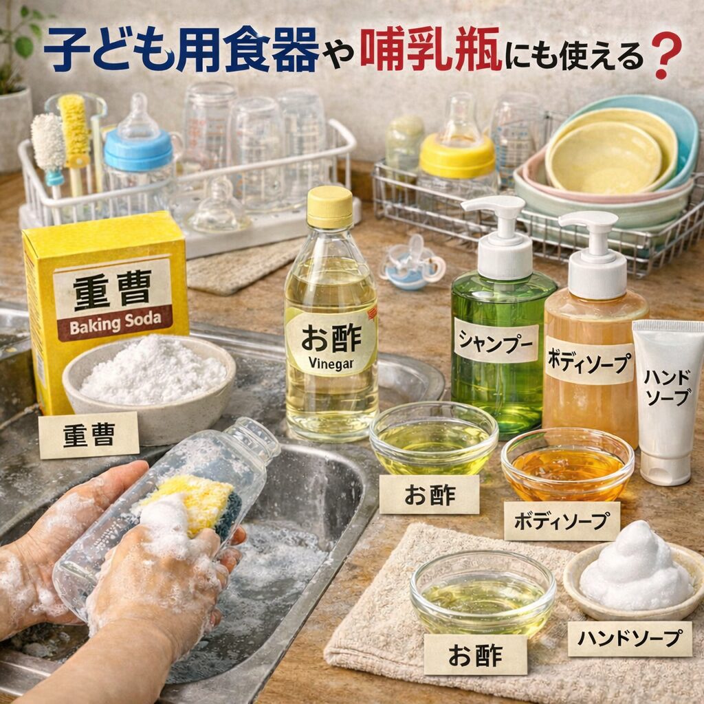 子ども用食器や哺乳瓶にも使えるの？