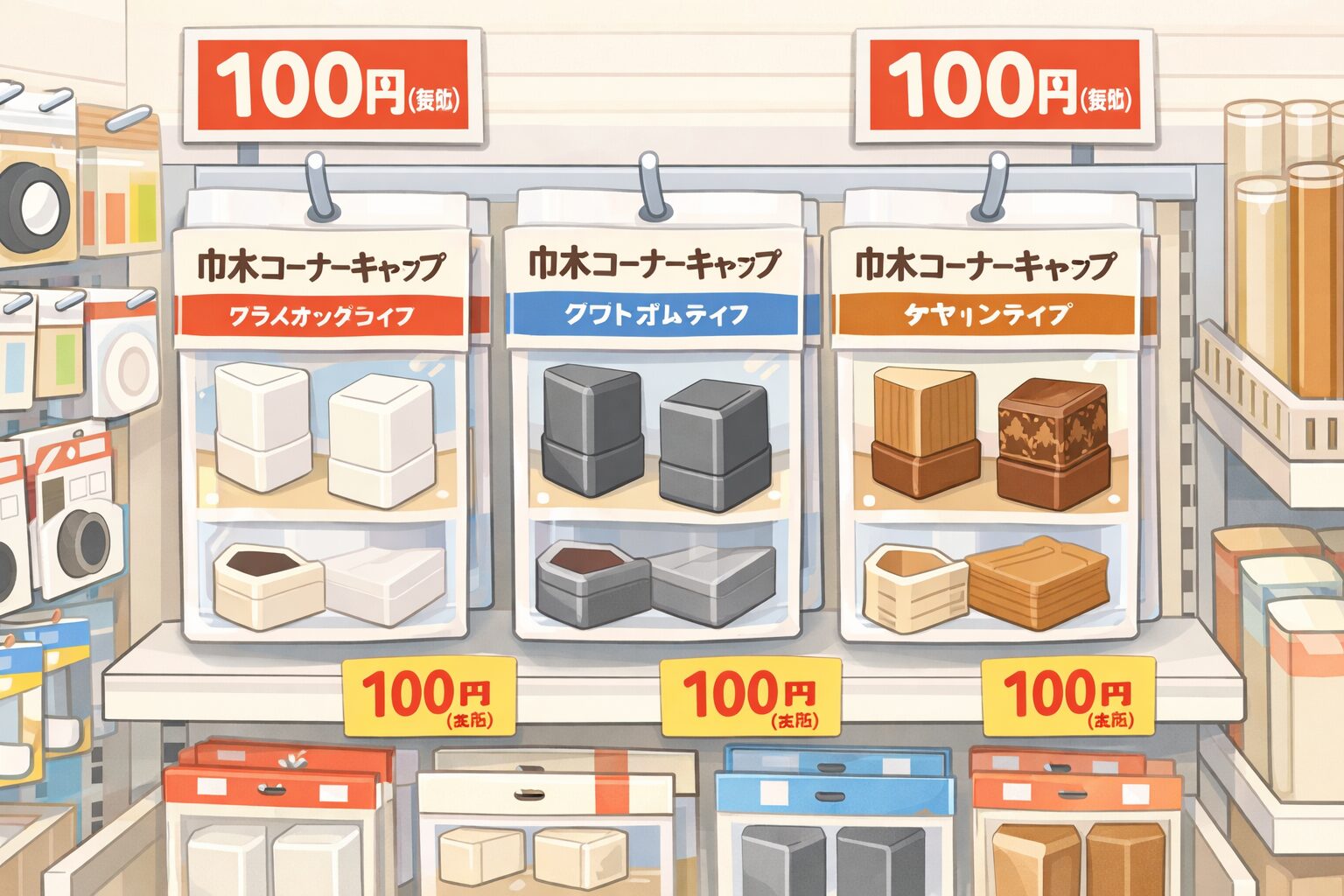 巾木コーナーキャップは100均にある？売り場と商品調査レポ
