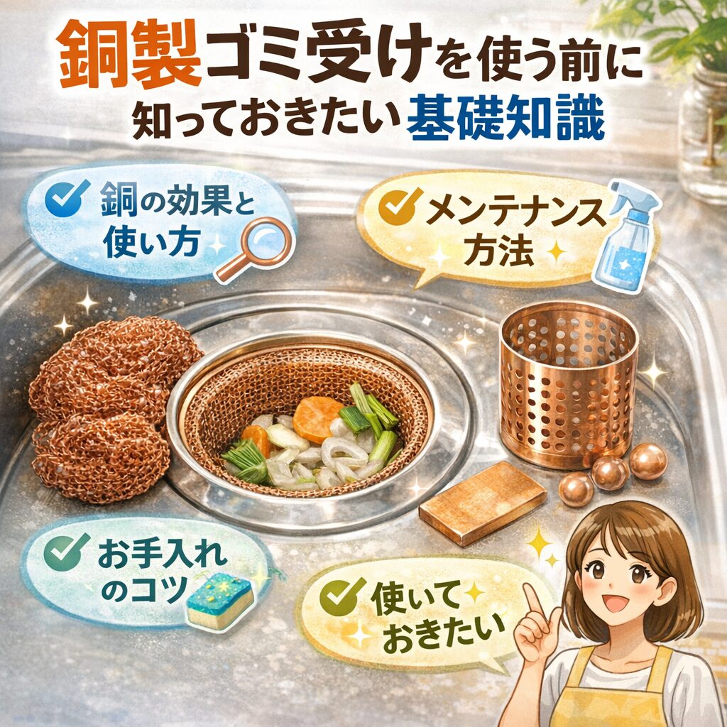 銅製ゴミ受けを使う前に知っておきたい基礎知識