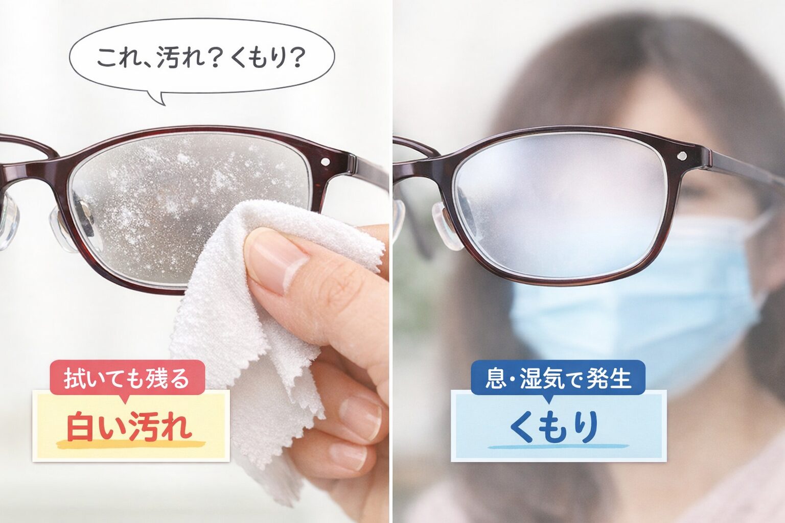 白い汚れと「くもり」は違う?見分け方と対策