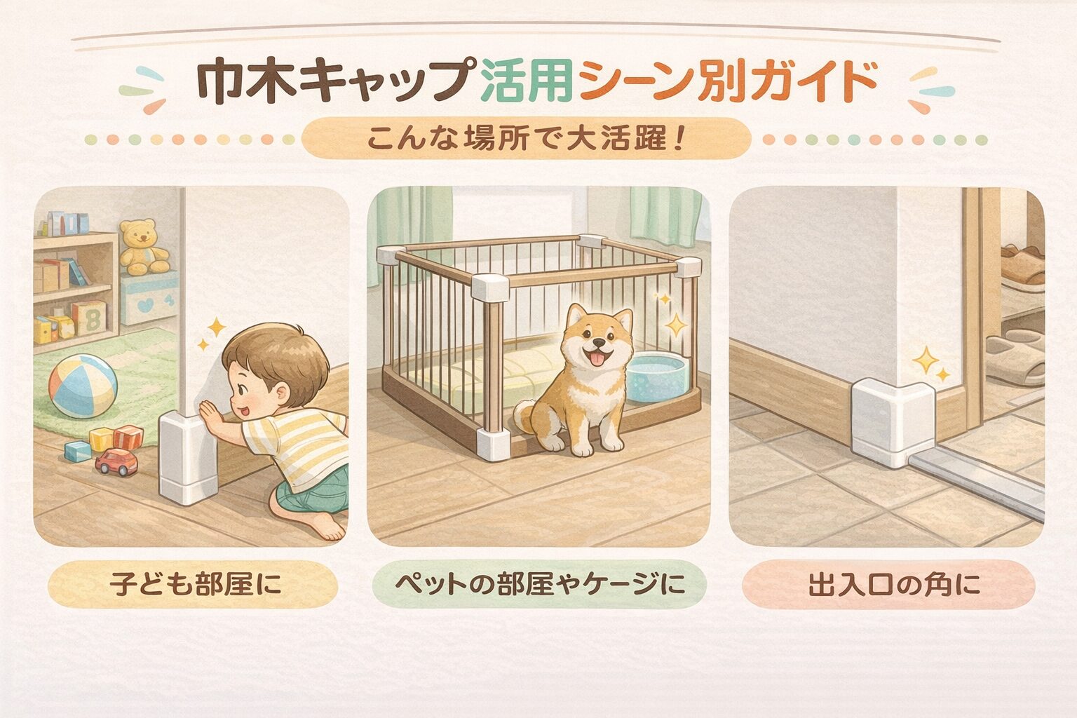 巾木キャップ活用シーン別ガイド｜こんな場所で大活躍！