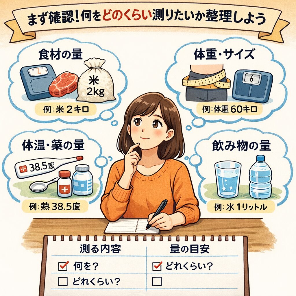 まず確認！何をどのくらい測りたいか整理しよう