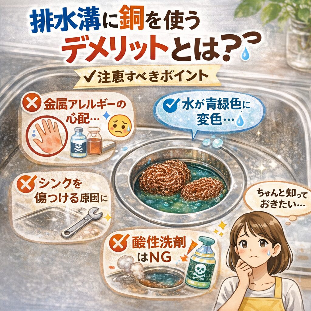 排水溝に銅を使うデメリットとは？注意すべきポイント