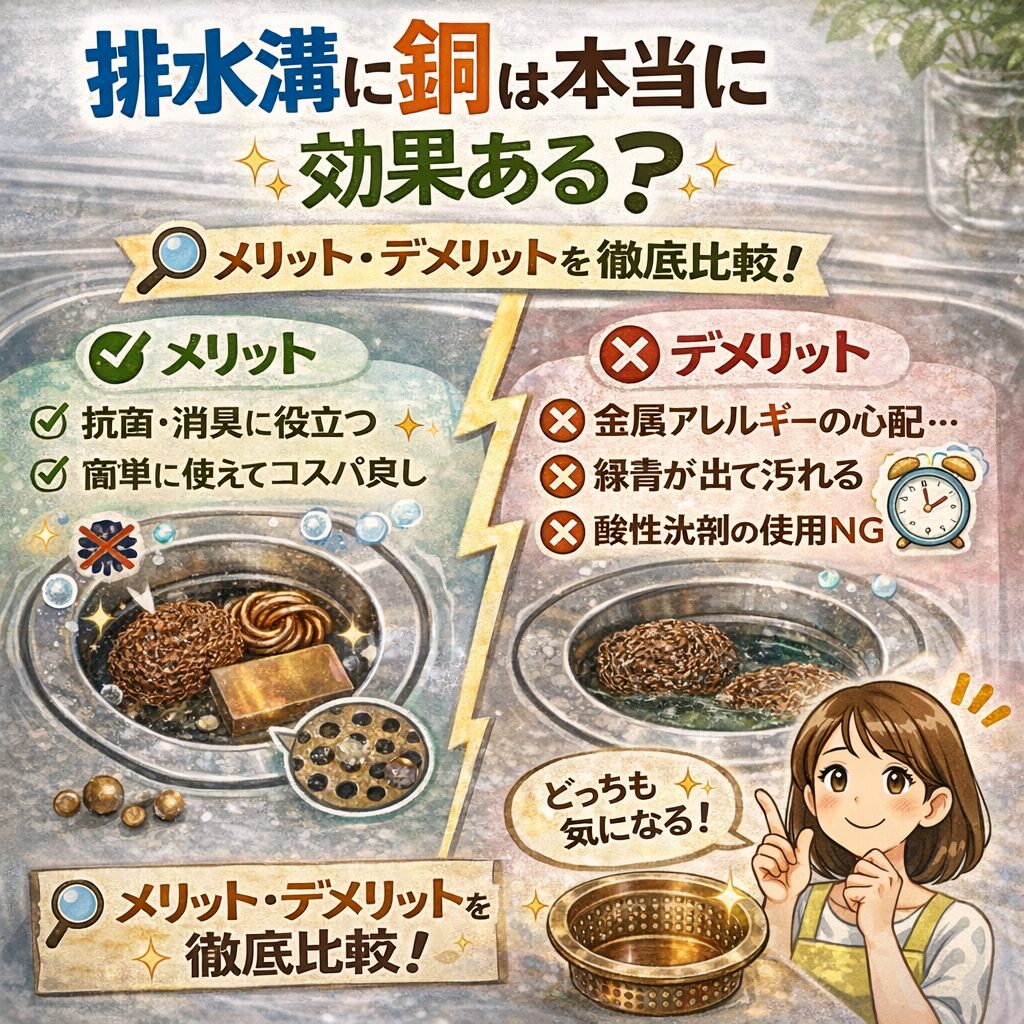 排水溝に銅は本当に効果ある？メリット・デメリットを徹底比較！