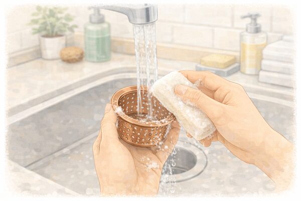 銅製ゴミ受けのお手入れ方法