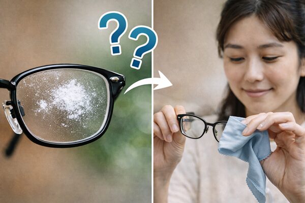 メガネのレンズに白い汚れがつく原因は？拭いても取れないときの対処法をやさしく解説