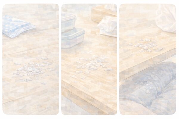 場所別｜保冷剤の中身がついたときの考え方