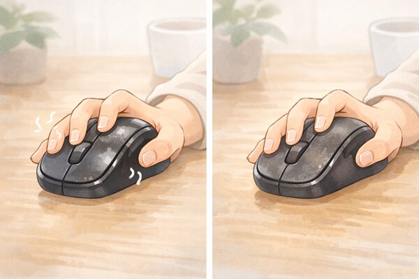 マウスがベタベタする主な原因