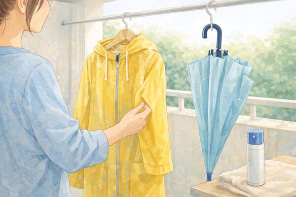 雨具の乾燥と整理