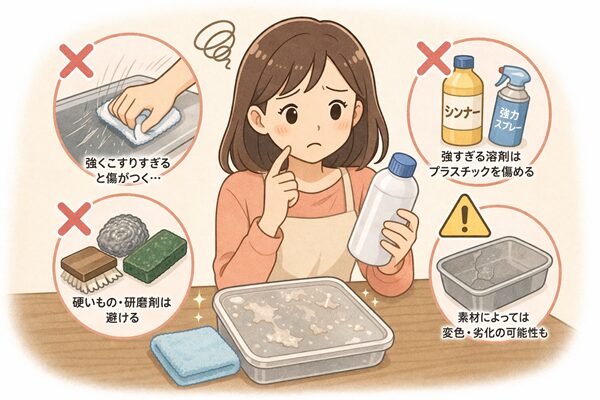 プラスチックのベタベタ取りでやってはいけないこと